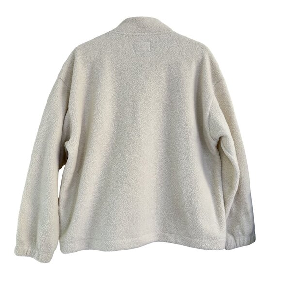 NWOT Peloton Womens Sherpa Fleece Pullover Ivory & Black Long Sleeve Jacket XXL - Picture 4 of 7